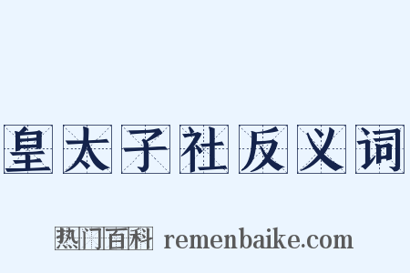 皇太子社反义词是什么意思的图片